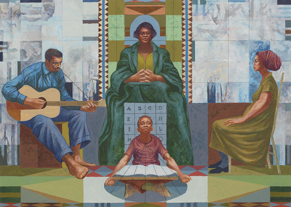 Charles White, presentation study for Mary McLeod Bethune Mural, 1977–78