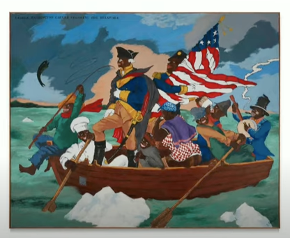 Colescott, George Washington Carver Crossing the Delaware