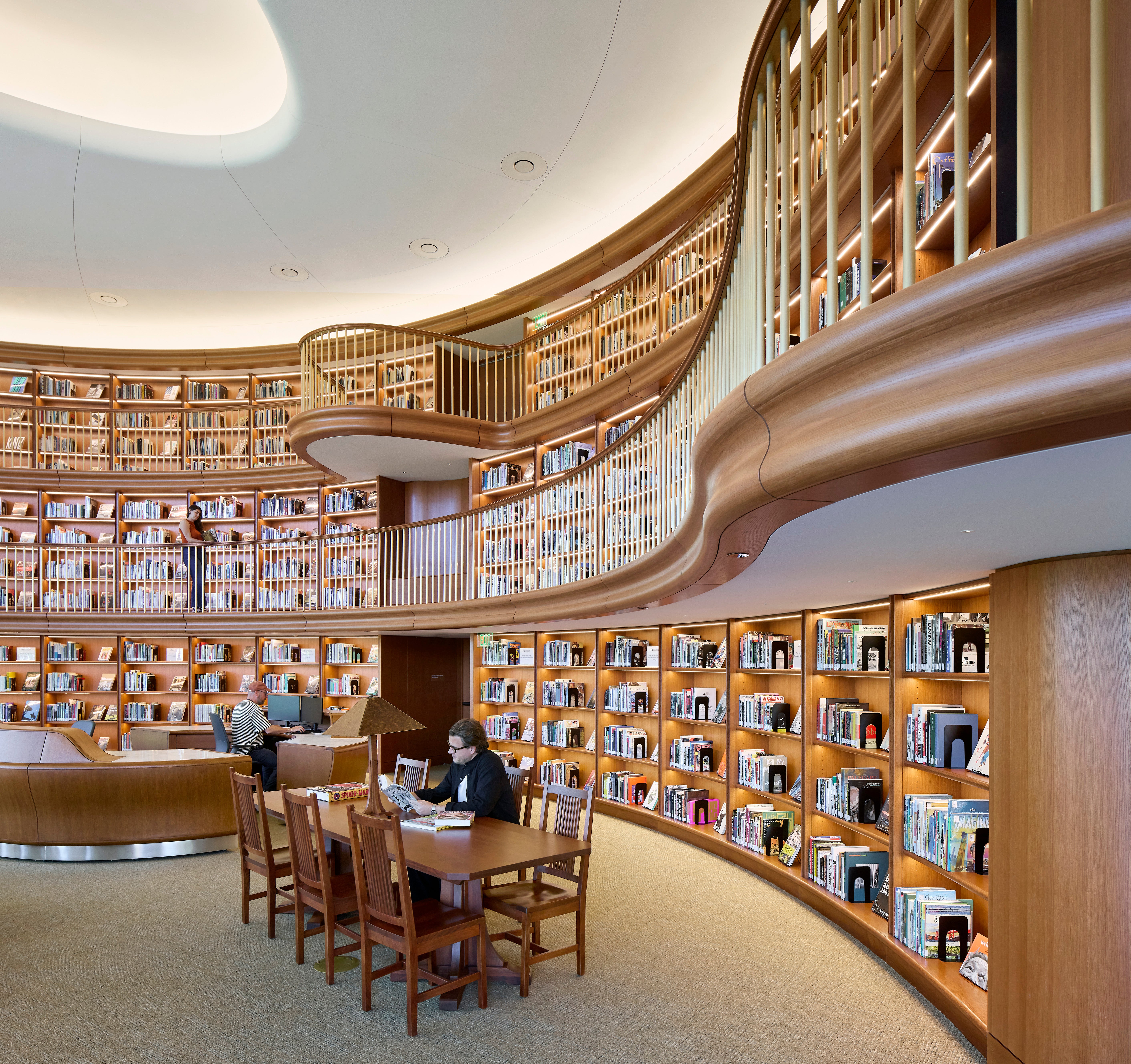Library. Courtesy Lucas Museum of Narrative Art. Photo by Hufton+Crow